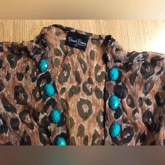Beach bunny leopard coverup - Picture 2 of 4